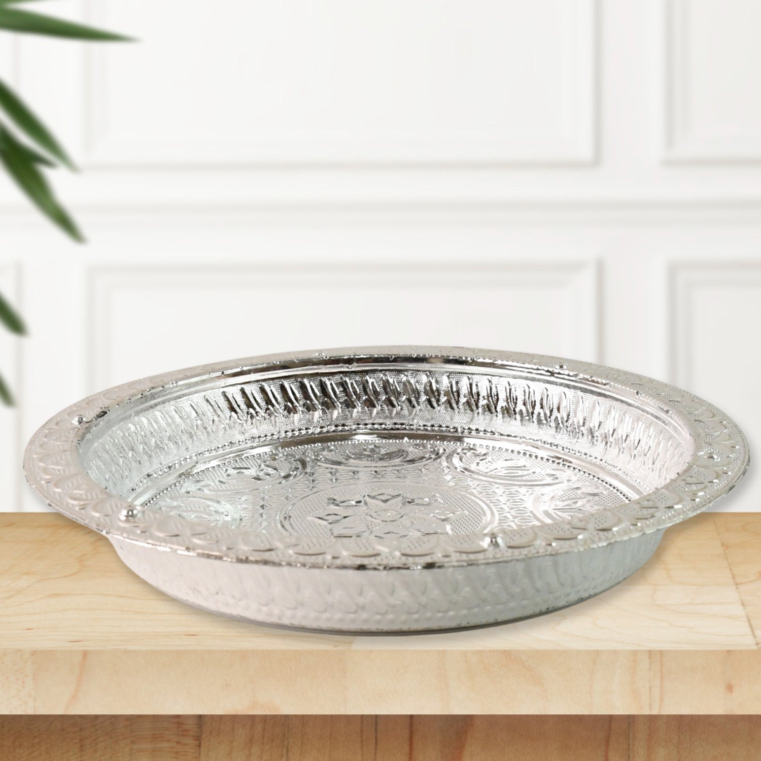 Decorative Silver Finish Plastic Pooja  Decorative Silver Finish Plastic Pooja